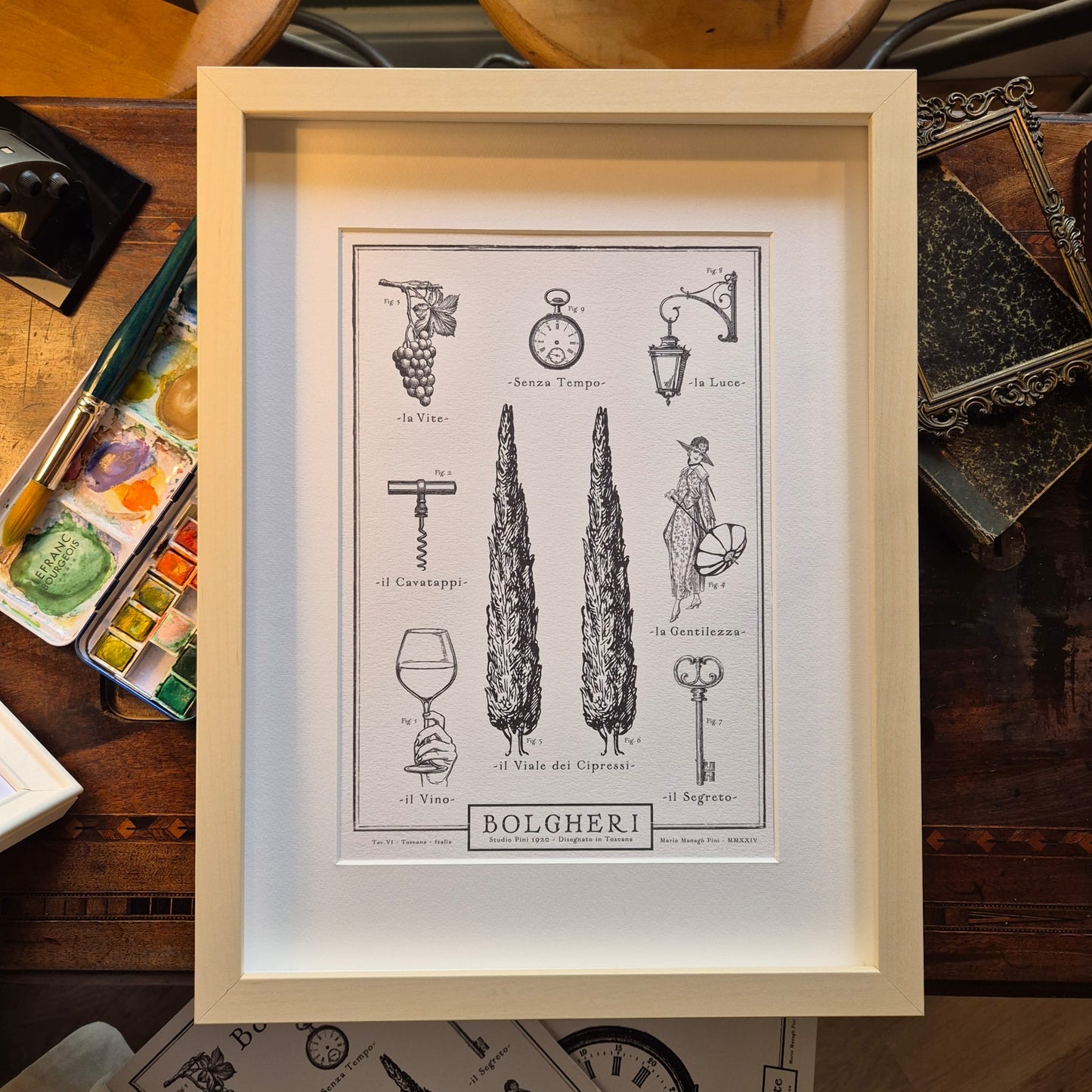 Bolgheri - Quadro 30x 40 con Stampa