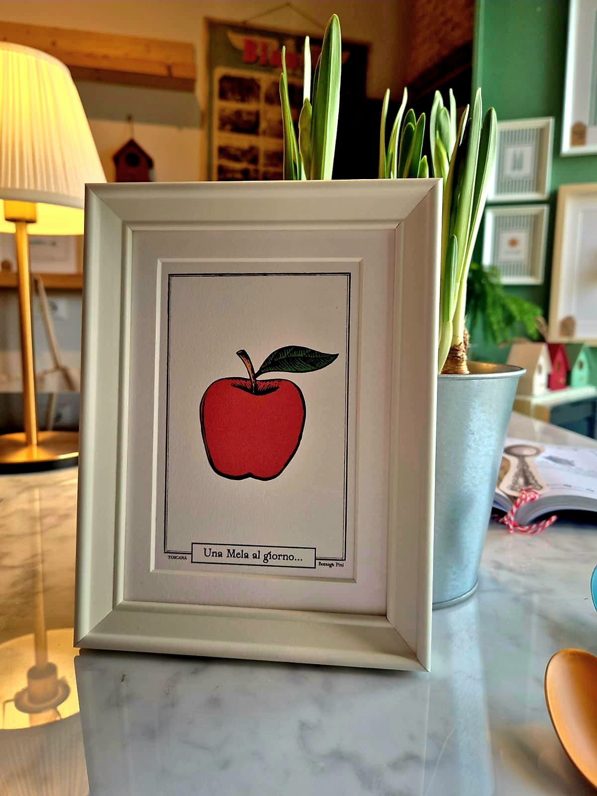 "An apple a day..." 13x18 frame