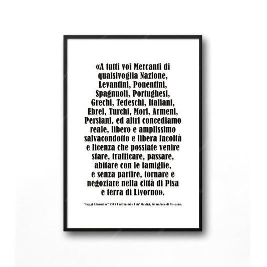 Stampa Le Leggi Livornine