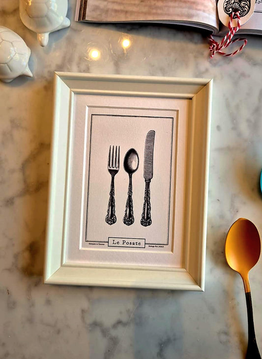 "Le posate.." quadretto 13x18