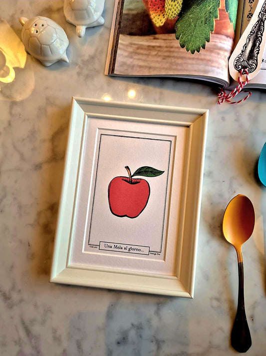 "Una mela al giorno..." quadretto 13x18